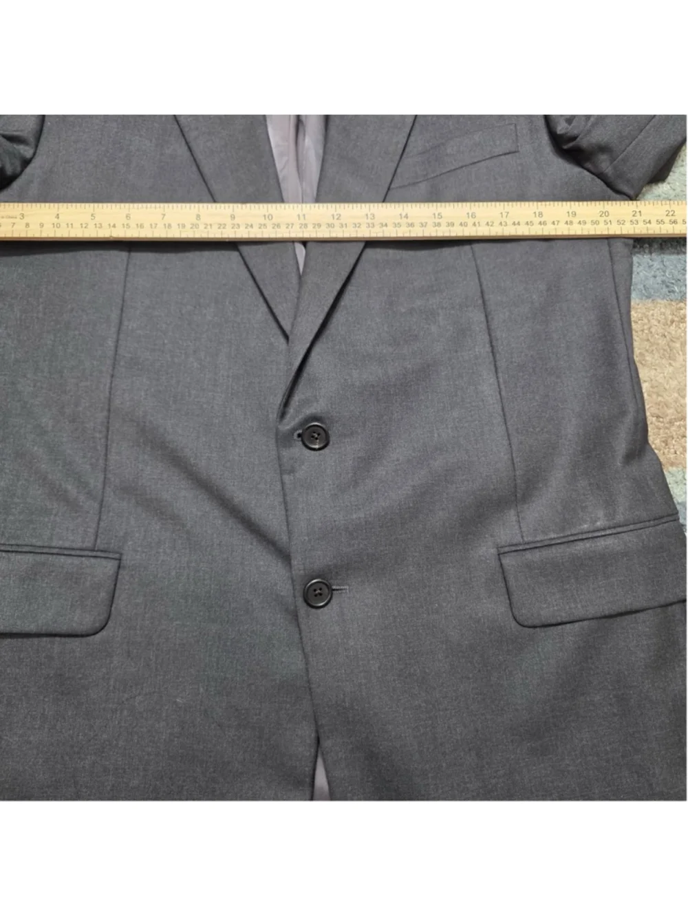 Hickey Freeman Blazer Mens 42L Gray Wool Suit Jacket Loro Piana Nordstrom USA